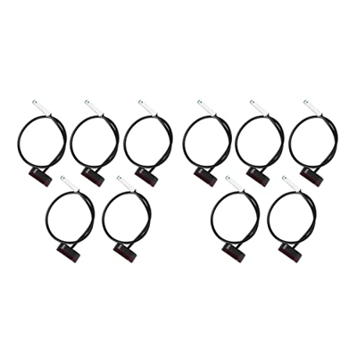 Genggeng 10 Uds. Luces traseras de Freno de luz de Freno con línea Compatible con Xiaomi Mijia M365 M187 Scooter Eléctrico (Color : Black)