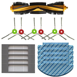 SILVEDA Accesorios para aspiradoras Cepillo principal Cepillo lateral Paño de limpieza HEPA Paño de limpieza para Ecovacs OZMO T8 T8AIVI T9PRO Robot A características