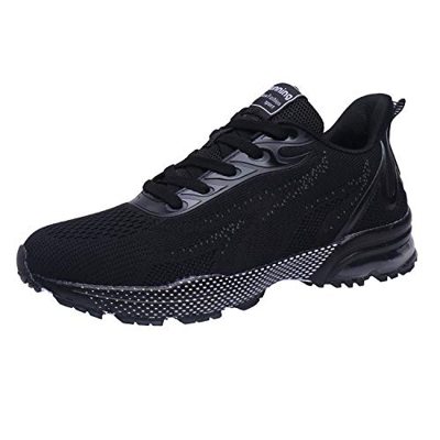 Zapatillas de Deporte Hombre Mujer Respirable para Correr Deportes Zapatos Running Calzado Deportivo de Exterior Gimnasio Sneakers Blanco 42 EU
