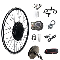 TOOJUN Kit de conversión de Bicicleta eléctrica, 36V 250W 500W Kit de Motor de Cubo de Rueda Delantera con Pantalla LCD7 para Desplazamiento y Viaje C en oferta