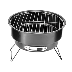 BESTonZON Estufa de Parrilla Aire Parrillas de Barbacoa de Carbón Parrilla Portátil para Acampar Estufa de Parrilla Redonda Barbacoa de Acero Inoxidab precio