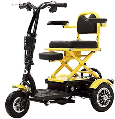 Lincheer Scooter eléctrico convenientemente, Silla de Ruedas eléctrica Plegable para el hogar, Triciclo eléctrico, Scooter, Motor sin escobillas, Dobl
