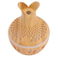 Humidificador Difusor de Aroma, Humidificador de Grano de Madera Hueco de 2 Pétalos ABS Alimentado por USB para Dormitorio características