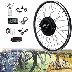 20"/ 24" / 26"/ 27,5" / 28"/ 29" / 700C Cassette de Rueda Trasera Kit de Bicicleta eléctrica Ebike con Pantalla LCD,eléctrica Kit de bicicleta eléctri en oferta