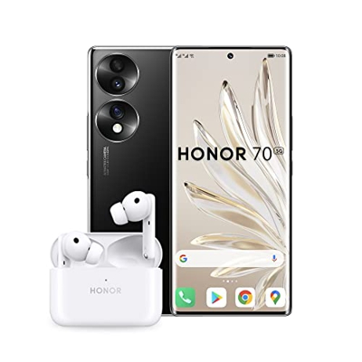 HONOR 70 Smartphone 5G, OLED 6,67" a 120 Hz, 8+128GB, Triple Cámara 54 MP, IMX800 Super Sensor, Dual 1080P HD Video, Batería de 4800mAh, Supercharge 6