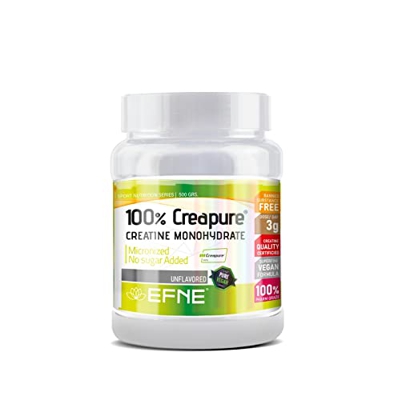 EFNE | Creatina Creapure | 500 Gramos Polvo | 100% Pureza Creapure | Aumenta Resistencia | Aumenta Fuerza |Sabor Neutro | Vegano |