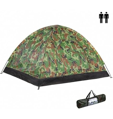 Tienda de Campaña Camuflaje para 2 Personas Impermeable Acampar Camping Carpa Impermeable De Camuflaje Exterior Protección UV