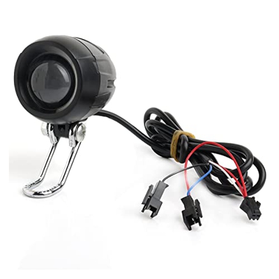 Genggeng Faro Compatible con KUGOO M4/M4 Pro Scooter Eléctrico lámpara de luz Delantera LED con Campana de bocina 2 en 1 Piezas de luz de Bicicleta el