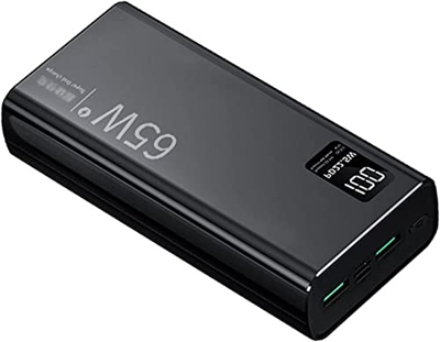 Giural Banco de alimentación de 50000 mAh de 65W, PD 20W QC3.0 Battería Externa de Banco de energía de Carga rápida con Pantalla LED