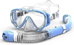 Samnuerly Máscaras de Buceo Máscaras de Buceo Submarino Scuba Snorkeling Máscara y Snorkel Gafas antivaho Buceo Natación Easy Breath Tube Set para niñ precio