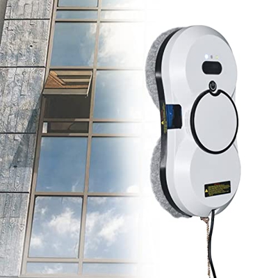 ATRNA Robot Limpiacristales, Robot Limpieza de Ventanas Electrico Navegación Inteligente Control Remoto para Todas Las Superficies Lisas-White