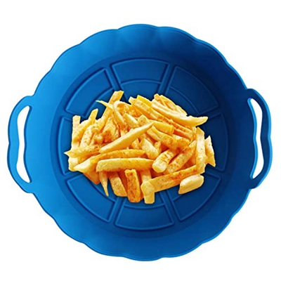 Rianpesn Olla de Silicona para freidora de Aire | Cesta para freidora de Aire Resistente al Calor - Bandeja para freidora de Aire Antiadherente Segura