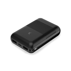 Batería Externa Mini Power Bank Ksix, 10.000mAh, 10W + Cable USB A - USB C, Negro características