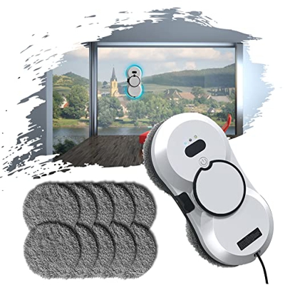 2800pa Robot Limpiador De Ventanas Lentes Inteligentes Robótica De Limpieza con Control Remoto, Rociador De Agua Automático, Operación con Un Clic par
