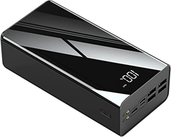 Giural Power Bank, Cargador portátil 100000mAh Power Bank de Gran Capacidad LED Powerbank batería Externa Cargador de teléfono móvil portátil,Negro en oferta