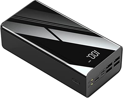 Giural Power Bank, Cargador portátil 100000mAh Power Bank de Gran Capacidad LED Powerbank batería Externa Cargador de teléfono móvil portátil,Negro