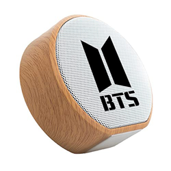 EZQ0 NUEVO ZH & GE Kpop BTS Mercancía Altavoz Bluetooth de madera portátil para regalos del ejército en oferta