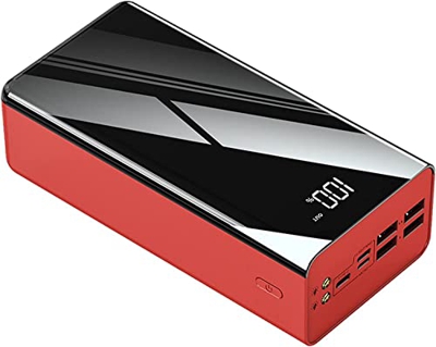 Giural Power Bank, Cargador portátil 100000mAh Power Bank de Gran Capacidad LED Powerbank batería Externa Cargador de teléfono móvil portátil,Rojo