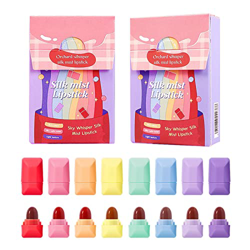 Mini Labiales Candy Lipstick Set Mujeres 8 colores de larga duración a de agua Mini Lipstick Gift Box Lipstick Set Velvet Lipstick Set Labiales Rojos características