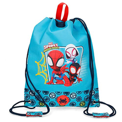 Marvel Spidey Team Up Mochila Saco Azul 27x34 cms Poliéster, Talla única en oferta