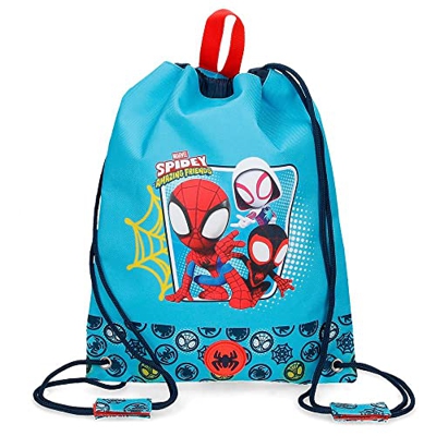 Marvel Spidey Team Up Mochila Saco Azul 27x34 cms Poliéster, Talla única