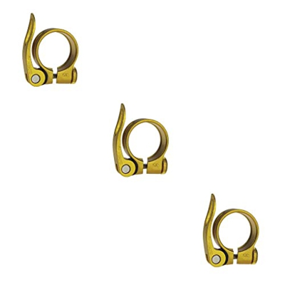 ICDKOYK 3 Juegos de Abrazadera para tija de sillín de bicicleta, aleación de aluminio, poste de montaña, tornillo ajustable, 31,8mm, tija de sillín, a