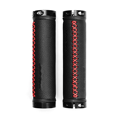 Genggeng Funda de manillar de cuero de fibra compatible con mango Xiaomi Scooter Compatible con extremo de barra ForDualtron Cerradura de aluminio ant