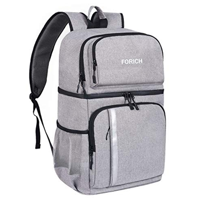 FORICH Mochila isotérmica de doble piso, ligera e impermeable, con compartimento para nevera para hombres, mujeres en el trabajo, playa, viajes, pícni