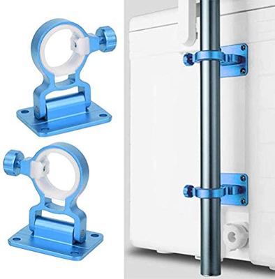 GZkushi 2 soportes para sombrilla de pesca, soporte para sombrilla de balcón, paragüero ajustable de aluminio para balcón, caja de pesca, sombrilla (a