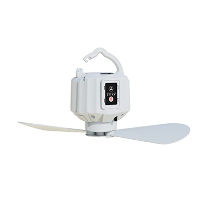 YIUPEDRFG Ventilador para tienda de campaña con luz LED, enfriador de aire con recargable, acondicionador de detección de seguridad colgante, luz noct