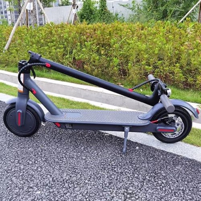 JASILI Scooter eléctrico – Neumáticos sólidos de 8.5 pulgadas, scooter plegable portátil de 19 millas de largo alcance para adultos con aplicación