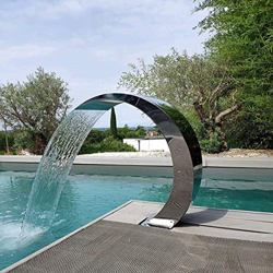 Stainless Steel Pool Waterfall Cascade for Pools Garden Outdoor Pond Water Feature and Swimming Pool (600 300Mm) Outdoor Fountains características
