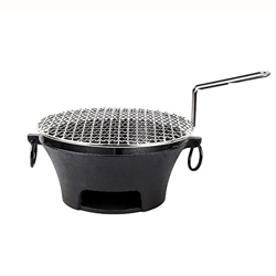 Barbecue Grill Small Cast Iron Charcoal Stove Charcoal Grill Burners Portable Barbecues Household Charcoal Grill with Handle Iron Grill for Backyard C características