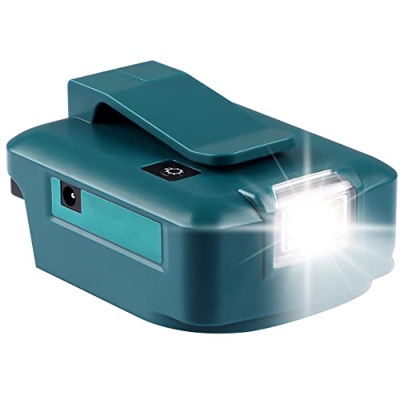 Adaptador de batería eummy Compatible con 14.4V-18V LXT Battery Converter Battery Battery con puerto dual de 12 V CC Puerto USB y LED LED LED de 140 l