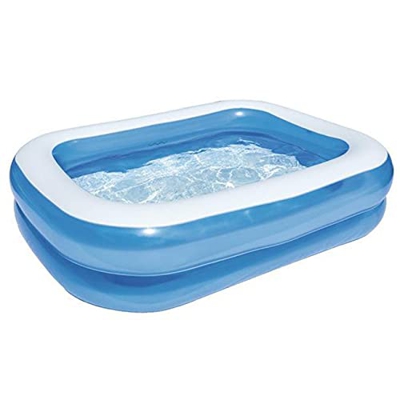 Inflatable Pool Family Pool Deluxe Children's Pool Paddling Pool 78.74" 59.05" 19.68" Foldable Durable Swimming Pool for Backyard Water Sports and Out