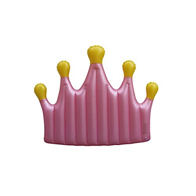 Pink Crown Floating Drain On an Inflatable Floating Bed, Swimming Pool Toys, Summer Beach Floating Party, Swimming Pool, Beach Time