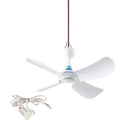 predolo Ventilador de Techo con Control Remoto Ventiladores Colgantes Ventilador Bajo Ruido 6 Hojas - Ahorro para Sótano Gazebo