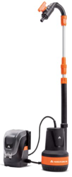 Yard Force LX CWP1 - Bomba de agua (20 V/2,5 Ah, batería de iones de litio, máx. 2000 l/hora, profundidad máxima de inmersión: 3 metros características