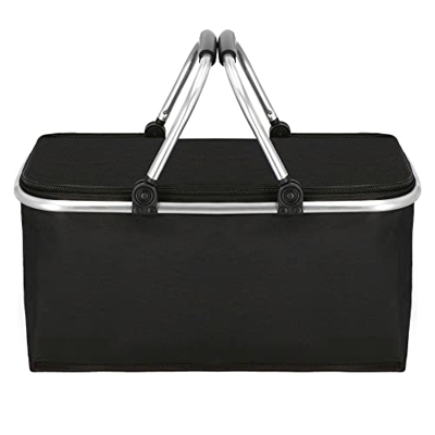 SPRINGOS Nevera portátil de 30 L, bolsa térmica de papel de aluminio, cesta de pícnic, 28 x 47 x 23 cm, cesta de la compra aislada