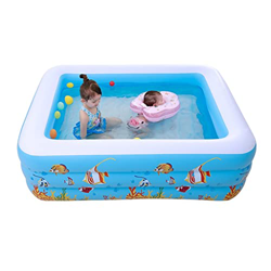 ZXIN Piscina Hinchable, 180 x 140 x 60 cm Piscina Hinchable Familiar Grande para niños Adultos, Piscina Infantil Rectangular características