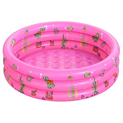Ecoodisk Fiesta de Verano portátil e Inflable Piscina portátil Redonda de Remo de Remo de Verano for Rosa bebé 130x40cmpool Accesorios (Color : -)