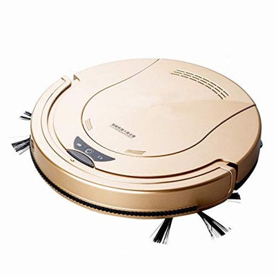 Robot Aspirador Inteligente, Ultrafino, para el hogar, Totalmente automático, 2000 mAh, limpiando la máquina de Suelo (Color : Gold)