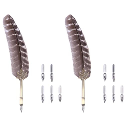 NUOBESTY Juego de 2 Unidades para Tienda Retro Diseño de Fiesta Decoración de Boda Pluma Hermosa de Cuatro Plumas