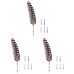 NUOBESTY 3Pcsset Decoración Pluma Cuatro Tienda Boda Patrón Retro Hermoso para Fiesta Pluma precio