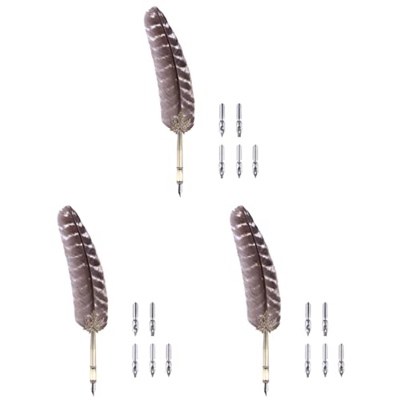 NUOBESTY 3Pcsset Decoración Pluma Cuatro Tienda Boda Patrón Retro Hermoso para Fiesta Pluma