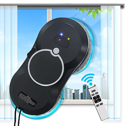 Robot Limpiador De Ventanas con 10 Trapeadores, Succión Fuerte De 2800 Pa, Control Remoto, Lentes Inteligentes Robótica De Limpieza para Interior Azul en oferta