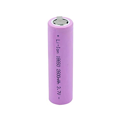 ALCR Batería de Iones de Litio de 3,7v 2600mah 18650, Duradera con 2 pestañas para Banco de energía de Linterna 1 Pieza
