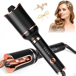 Rizador de pelo automático, rizador con pinzas para el cabello de cristal de 2 piezas, rizador automático con 4 temperaturas ajustables, calentamiento precio