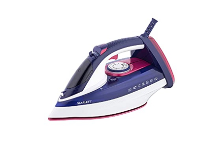 SCARLETT SC-SI30K45 - Plancha de vapor (2600 W, golpe de vapor 190 g/min, suela de cerámica, apagado automático, vapor vertical, depósito de agua de 4