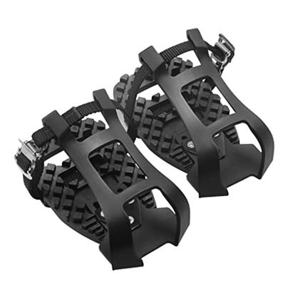 1 par de jaulas con clip para el dedo del pie del pedal, adaptadores para bicicleta de ejercicio interior para hombres y mujeres